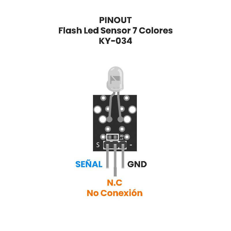 Modulo KY-034 Sensor 7 Color Flash Led