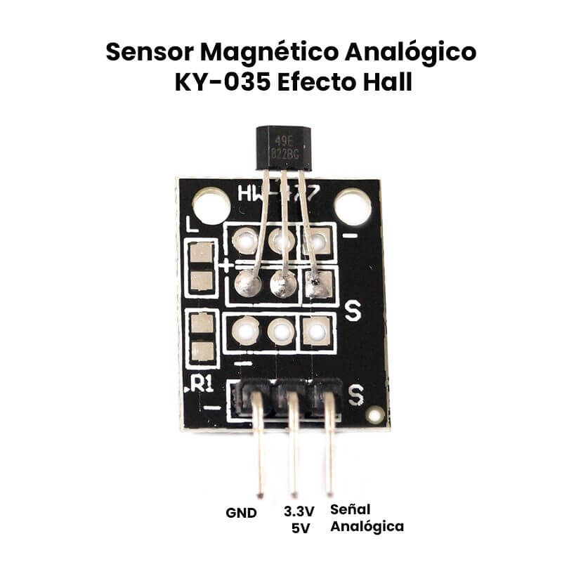 Modulo KY-035 Sensor Magnetico Analogico 49E