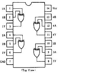 Compuerta lógica 74LS86 XOR