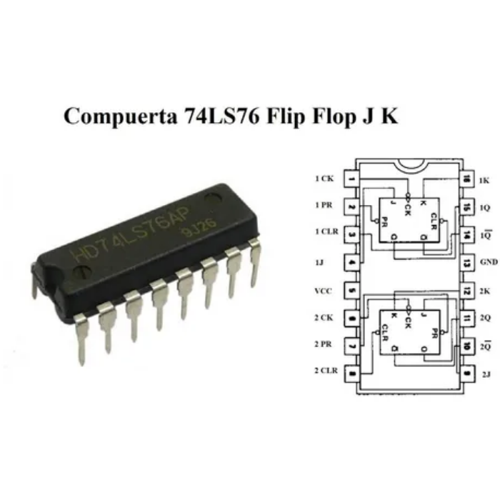 Flip Flop J K 74LS76