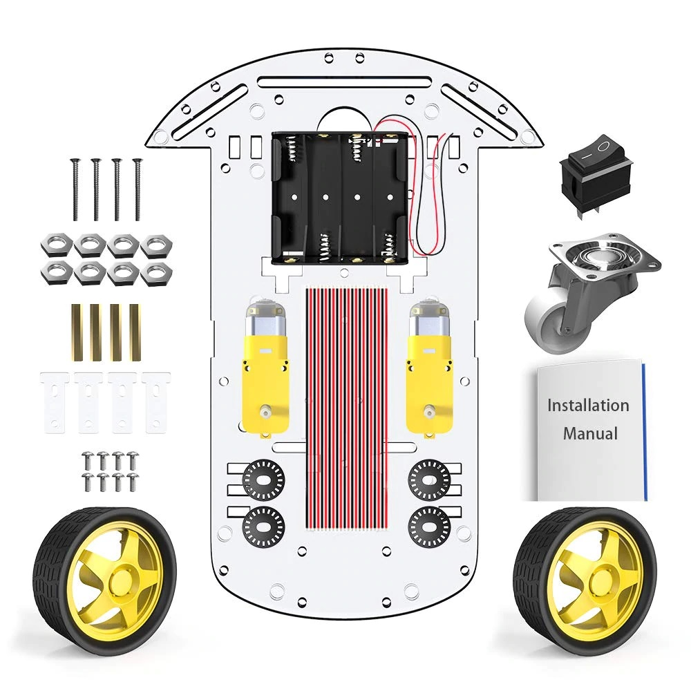 Kit Chasis De Carro  Arduino, 2 Llantas