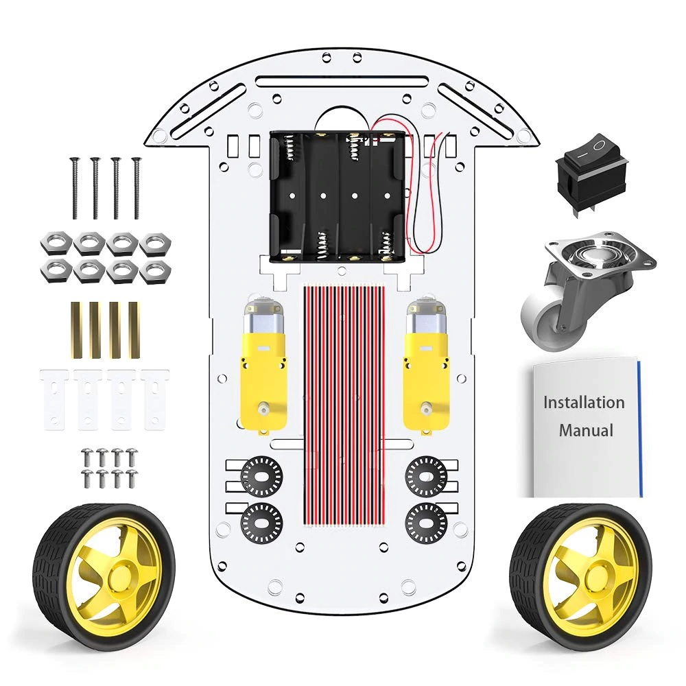 Kit Chasis De Carro Arduino, 2 Llantas – Electrónica y Más