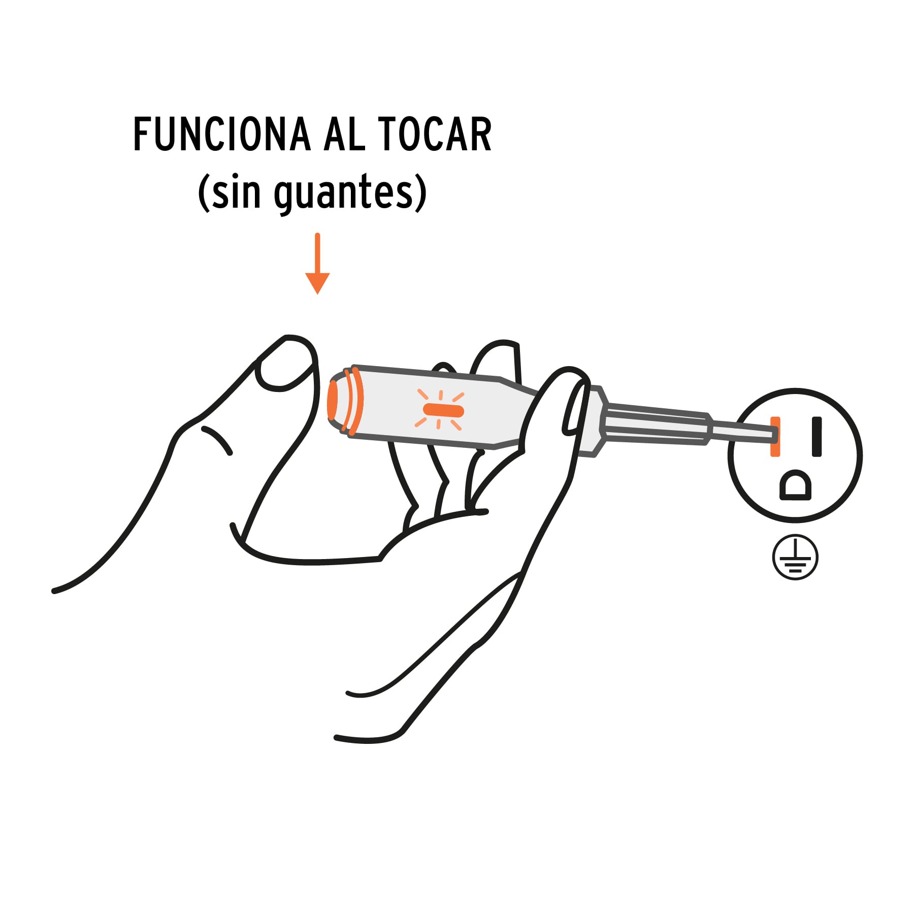 Probador de circuitos 14 cm de corriente alterna, Truper