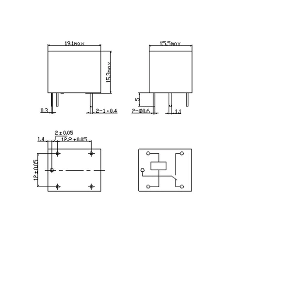 Relevador Relay 1 Canal, 2 Tiros, SRD 10A 5V-9V-12v-24v