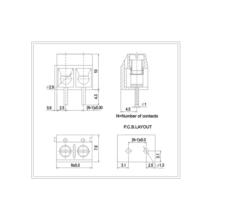 Conector header hembra 40 pines